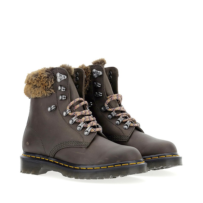 DR. MARTENS 1460 SERENA COLLAR STREETER + MILO FUR