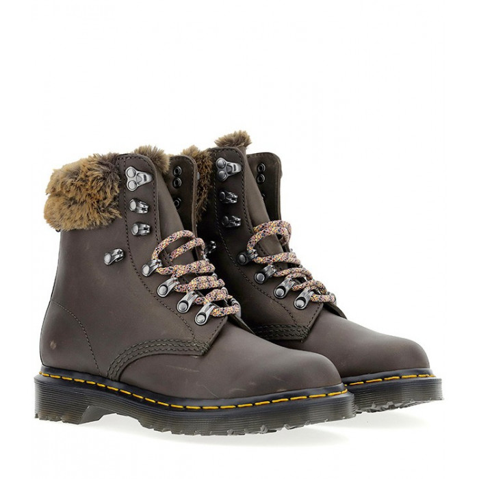 DR. MARTENS 1460 SERENA COLLAR STREETER + MILO FUR