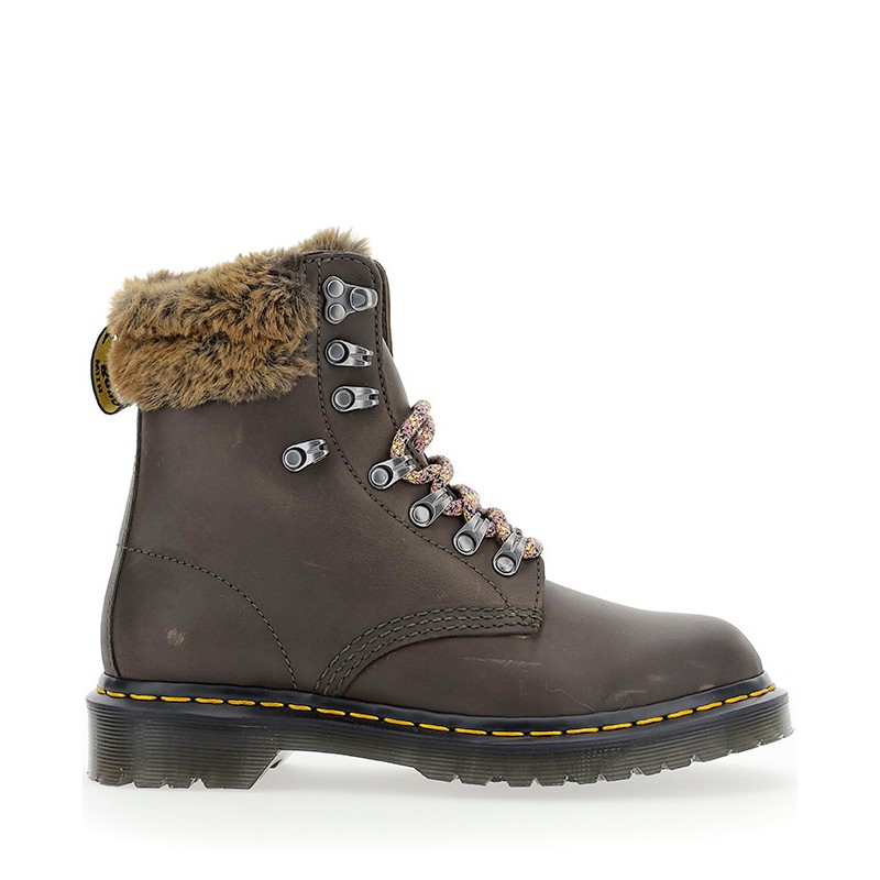 DR. MARTENS 1460 SERENA COLLAR STREETER + MILO FUR