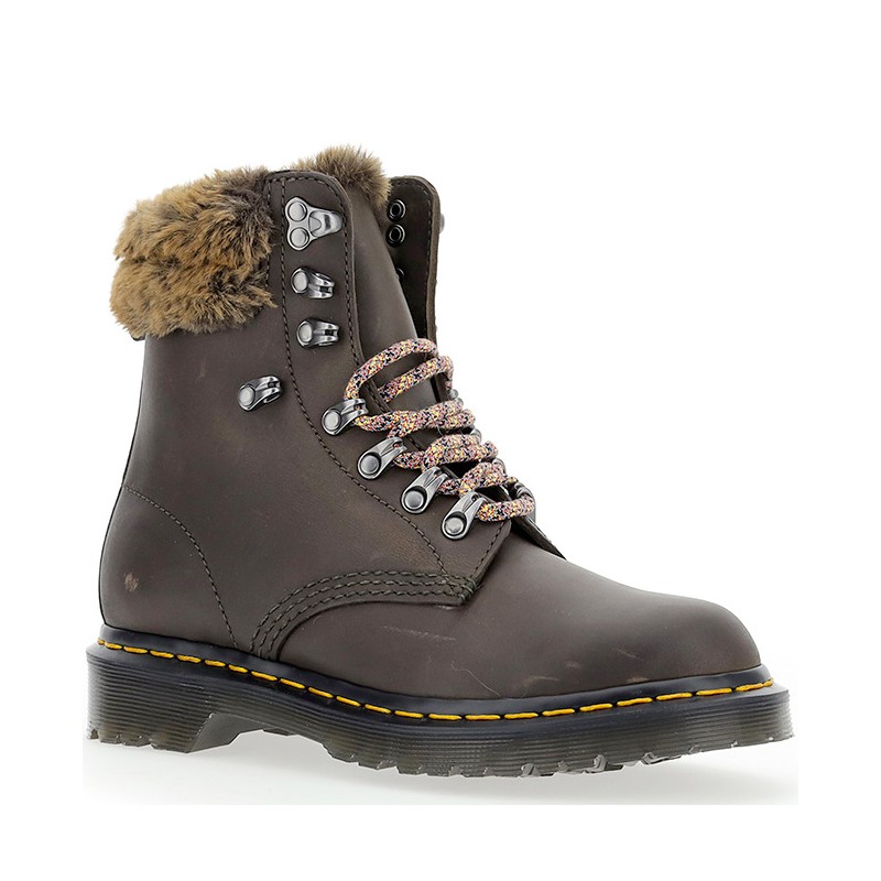 DR. MARTENS 1460 SERENA COLLAR STREETER + MILO FUR