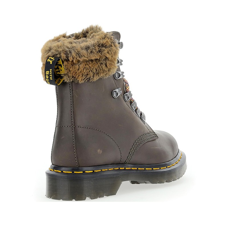 DR. MARTENS 1460 SERENA COLLAR STREETER + MILO FUR