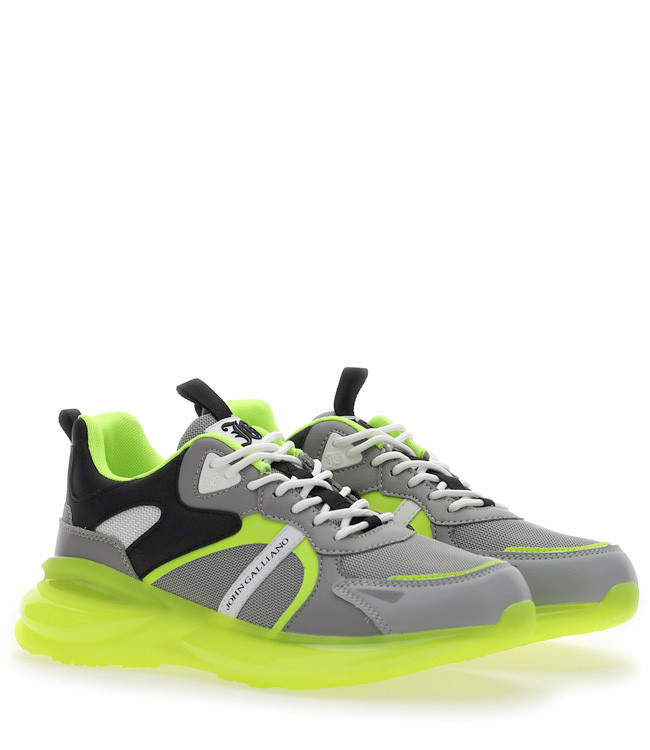 Sneaker JOHN GALLIANO 18507/CP C 14018 Grigio/Giallo Fluo